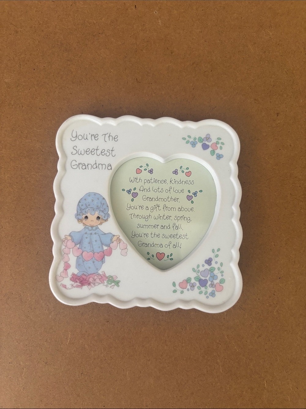 Vintage Precious Moments Sweetest Grandma 4X4 Stand Up Frame